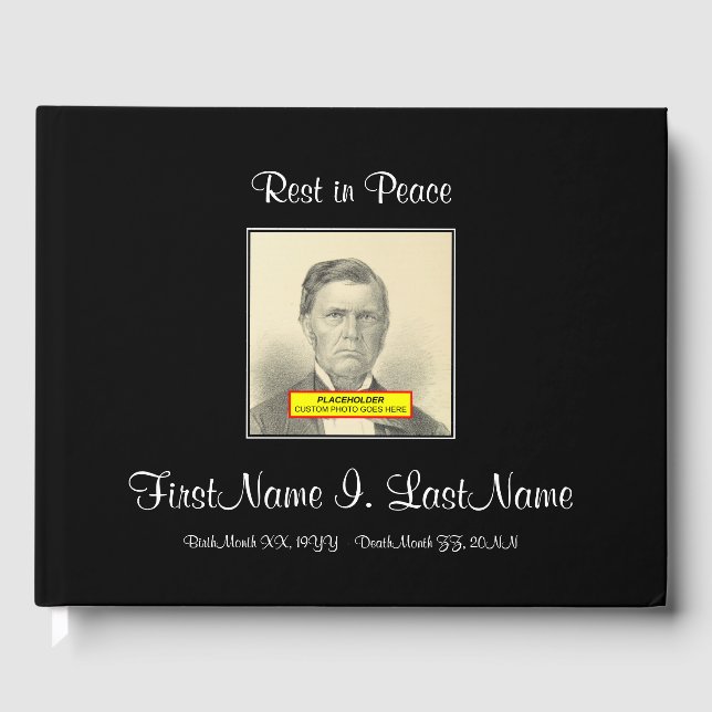 Libro de visitas funerario/conmemorativo Minimalis (Anverso)