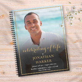 Libro de visitas funerario de la foto de la vida