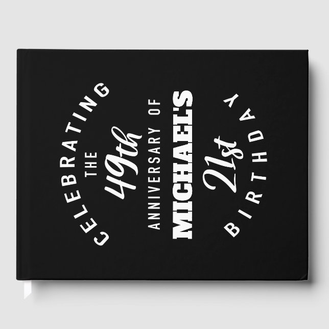 Libro De Visitas Funny 70th Birthday Personalizado (Anverso)