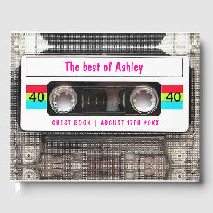 Libro De Visitas Funny DJ 80s Cassette Tape 40th Birthday Guest