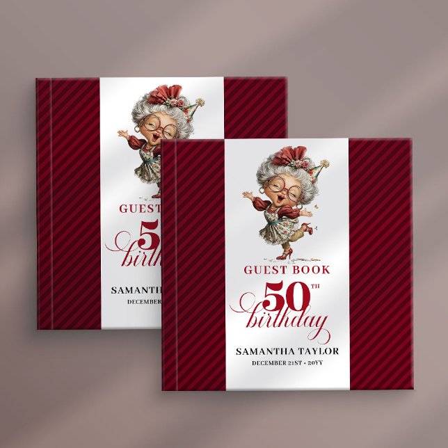 Libro De Visitas Funny whimsical 50th woman birthday guest book (Funny whimsical 50th woman birthday guest book)