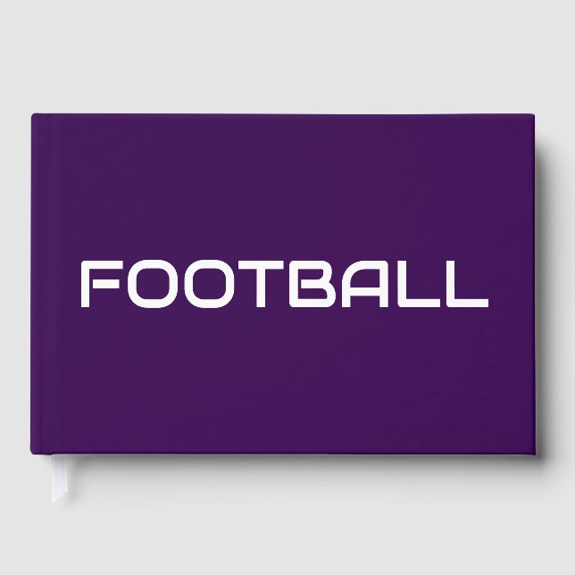 Libro De Visitas Fútbol Moderno Texto Fondo Deep Purple (Anverso)