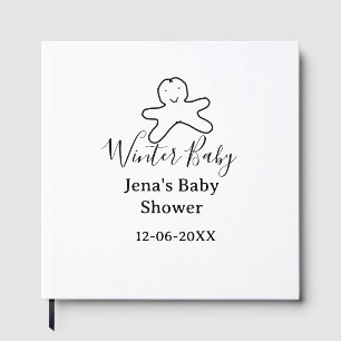 Libro De Visitas Galletas para baby shower de invierno con garabato
