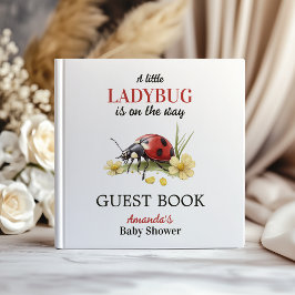 Libro De Visitas Garden Floral Daisy Little Ladybug Baby Shower
