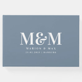 Libro De Visitas Gästebuch Dusty Blue 01