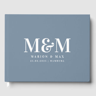 Libro De Visitas Gästebuch Dusty Blue 01