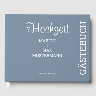 Libro De Visitas Gästebuch Hochzeit Dusty Blue 01