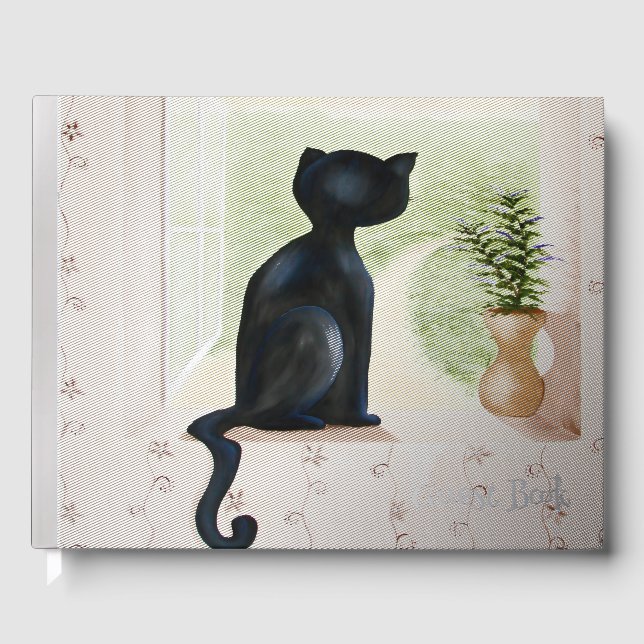 Libro De Visitas Gata en la Ventana (Anverso)