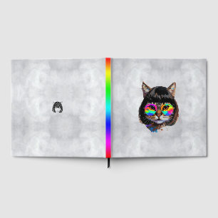 Libro De Visitas Gato con peluca y gafas de sol (Cuadro #9)