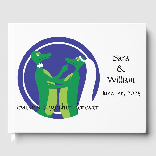 Libro De Visitas Gator Boda Guest Book (Anverso)