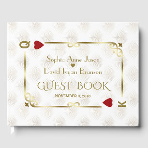 Libro De Visitas Gatsby de oro blanco Casino Las Vegas Poker Boda