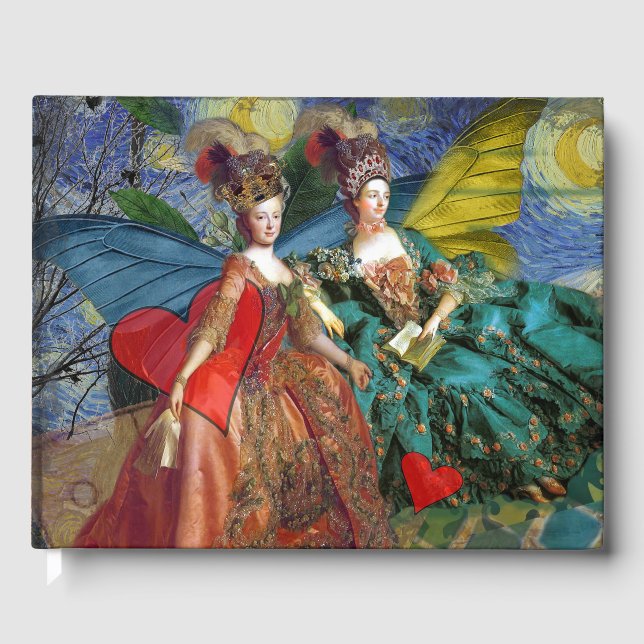 Libro De Visitas Géminis Gítico clásico Mujer mariposa (Anverso)