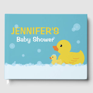 Libro De Visitas Género neutro en Baby Shower del duque de goma