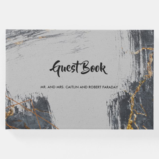 Libro De Visitas Geométrica del Purpurina de mármol (Anverso)