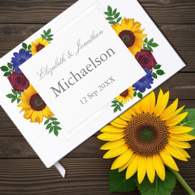 Libro De Visitas Girasol Rosa Floral Boda (Subido por el creador)