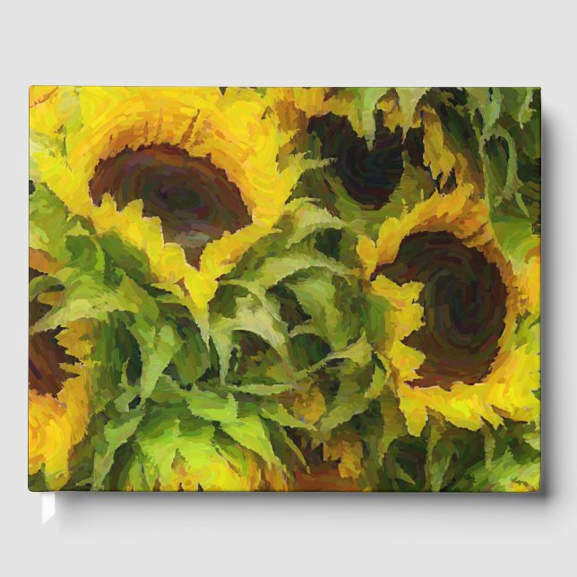 Libro De Visitas girasoles pintados (Anverso)