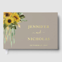 Girasoles Taupe Modernos Boda Dorada