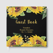 Girasoles y Follaje Elegantes Cumpleaños Dieciséis