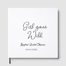 Libro De Visitas Girl gone wild bridal shower name date simple mini