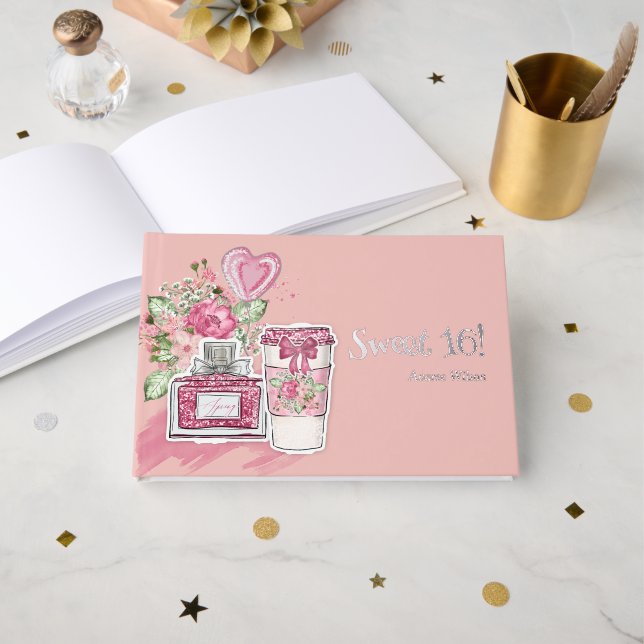 Libro De Visitas ¡Girly Sweet 16! (Anverso Abierto)
