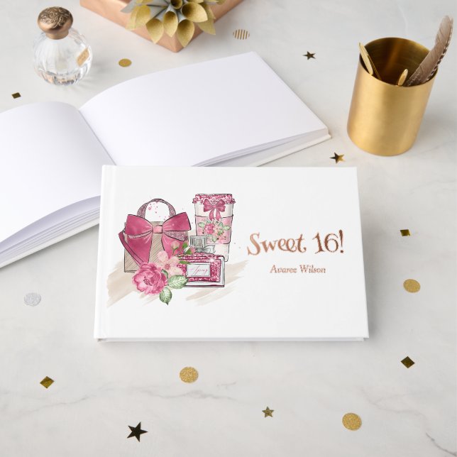 Libro De Visitas ¡Girly Sweet 16! (Anverso Abierto)