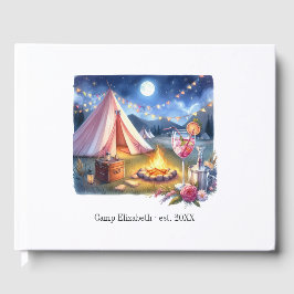 Libro De Visitas Glam Chic Camp Novia Fin de Semana de Despedida