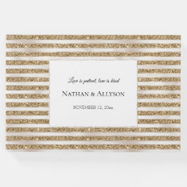 Libro De Visitas Glam Gold Purpurina Pearl Stripes