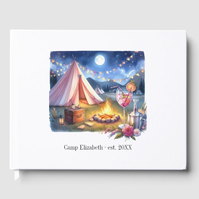 Libro De Visitas Glam Moda Camp Bride Bachelorette Weekend (Anverso)