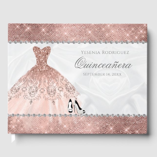 Libro De Visitas Glam Quinceanera (Anverso)