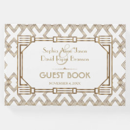 Libro De Visitas Glam White Gold Gran Gatsby Boda