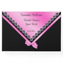 Glitzy Diamontes y ducha de novias de vaca rosa