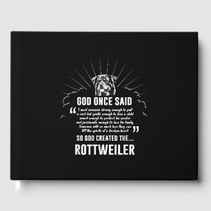 Libro De Visitas God Once Said Rottweiler Amantes divertidos del