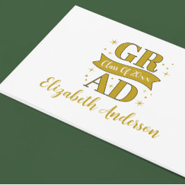 Libro De Visitas Gold & White Graduation Party