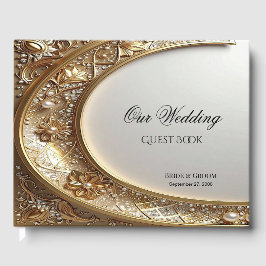 Libro De Visitas Golden Ornate Frame Guest Book