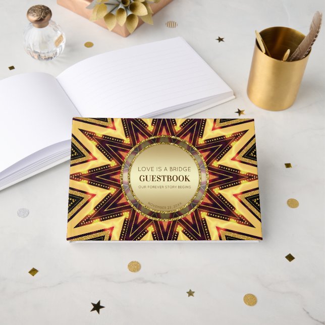 Libro De Visitas Golden Sunburst African Energy (Anverso Abierto)