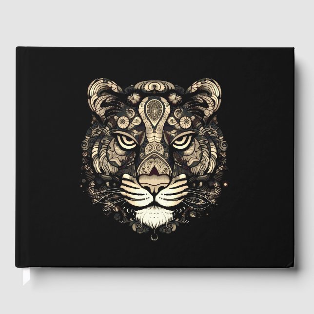 Libro De Visitas Golden Tiger Head Event Date Spin (Anverso)