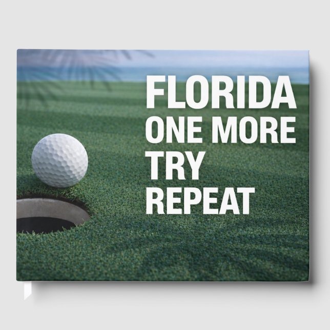 Libro De Visitas Golf Florida con bola en verde (Anverso)
