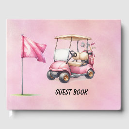 Libro De Visitas Golf Tema rosa