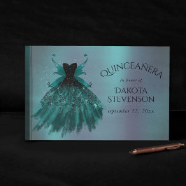 Libro De Visitas Gothic Fairy Verde azulado Gown | Oveja Verde Prof