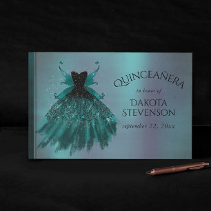 Libro De Visitas Gothic Fairy Verde azulado Gown   Oveja Verde Prof