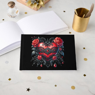 Libro De Visitas Gothic Heart Valentine Guest Book