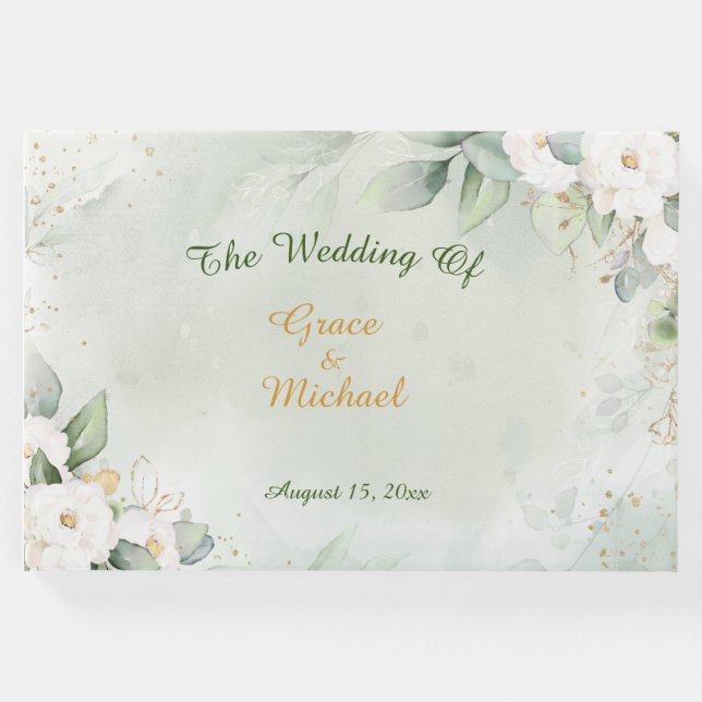 Libro De Visitas Graceful Greenery Wedding (Anverso)