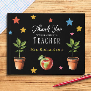 Libro De Visitas Gracias Maestro Toda la Clase Pizarra 