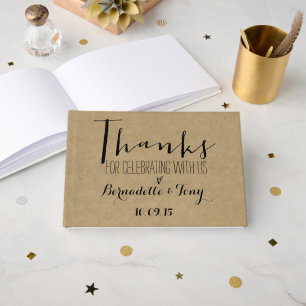 Libro De Visitas ¡Gracias Por Celebrarnos Con Nosotros! Kraft Boda