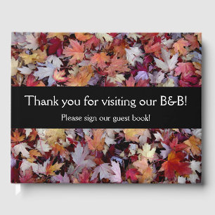 Libro De Visitas "¡Gracias por visitar nuestro B&B!" + Hojas de oto