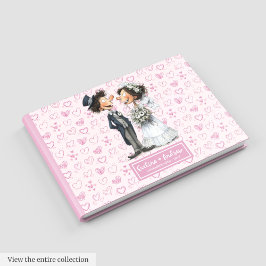 Libro De Visitas Graciosa Personalizado Bride y Groom Guestbook