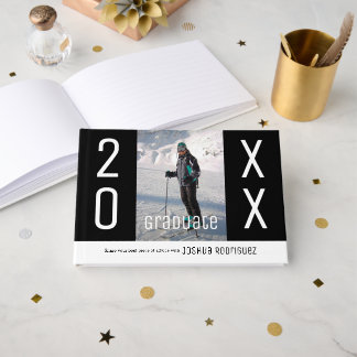 Libro De Visitas Grad Photo Personalizado Año Graduación de Patrón