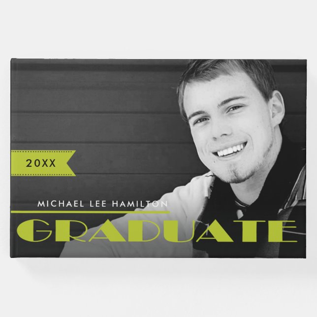 Libro De Visitas Graduación de fotografía personalizado (Anverso)