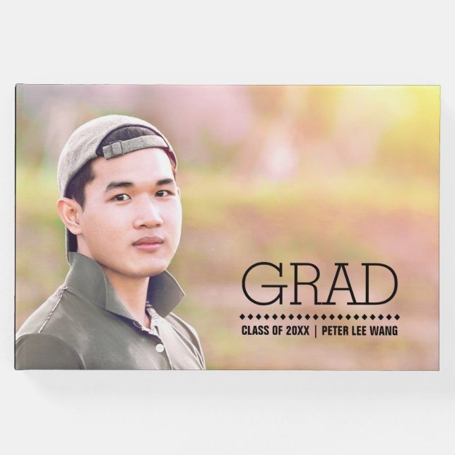 Libro De Visitas Graduación de fotografía personalizado (Anverso)