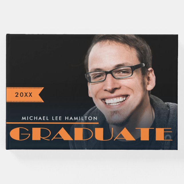 Libro De Visitas Graduación de fotografía personalizado (Anverso)